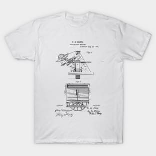 Grain Binding Machine Vintage Patent Hand Drawing T-Shirt